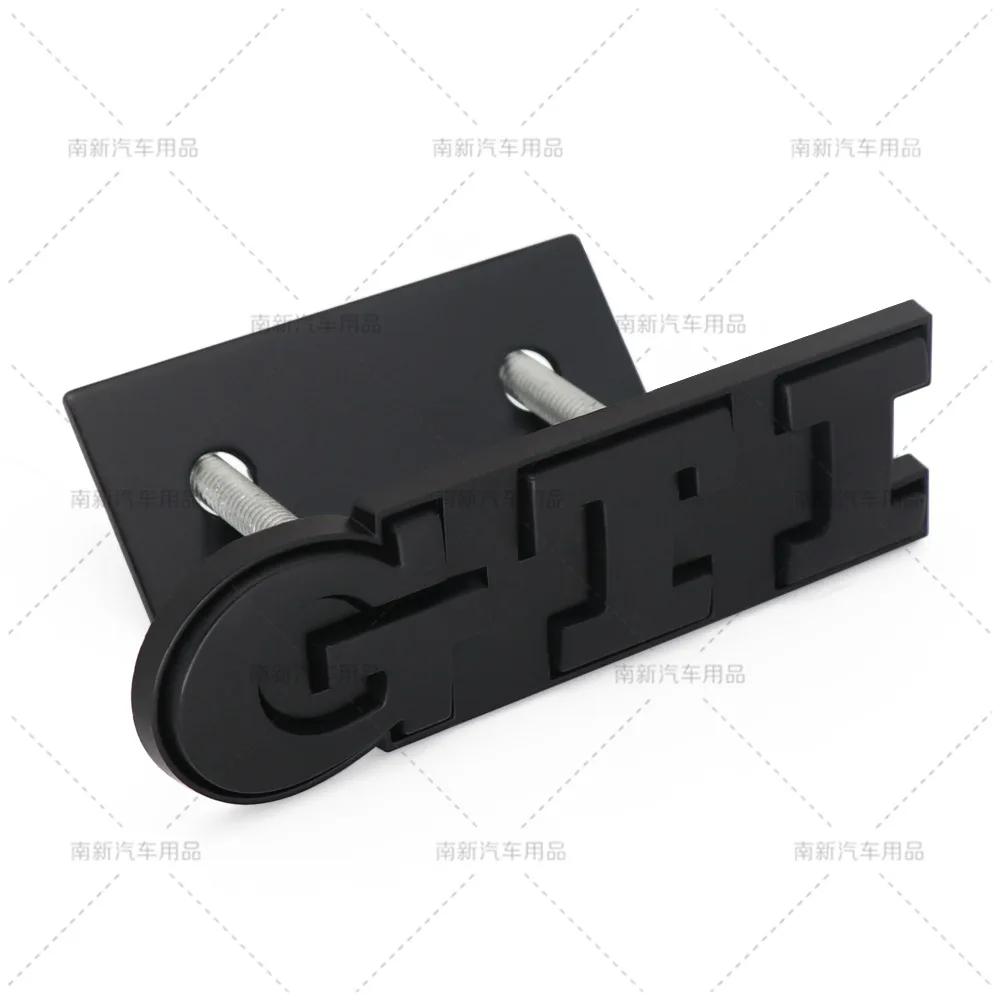 ZDFVU1 For VW Volkswagen Jetta MK5 Golf 3D Metal Car Grille Sticker GTI Emblem For Volkswagen Golf 5 Polo Golf 7 5 6 Mk6 7 R 7 Gtd Mk7 матовый черный
