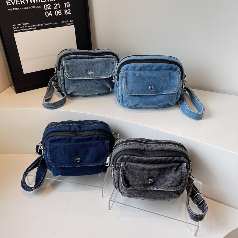 Denim Commuting Zipper Tote Bag Spring/autumn New 2026 Fashi Bags for Women Large Capacity Versatile Casual Shoulder Bag