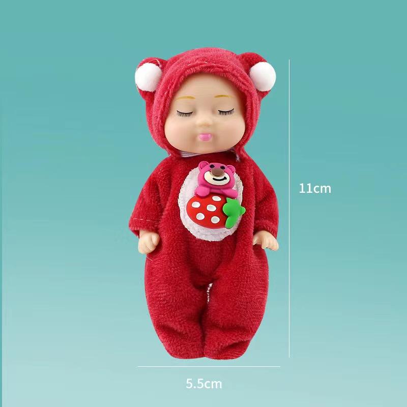 11cm Mini Sleep Baby Doll Fashion Simulation Rebirth Dolls Mini Cute Doll Cartoon Animal Kids Toy for Children Birthday Gift