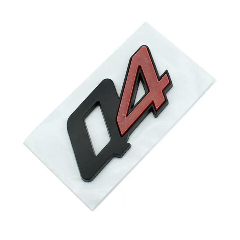 1Pc ABS Q4 emblem badge logo car stickers for Maserati president V6 V8 Ghibli levante body tail four-wheel drive trunk refit accessories