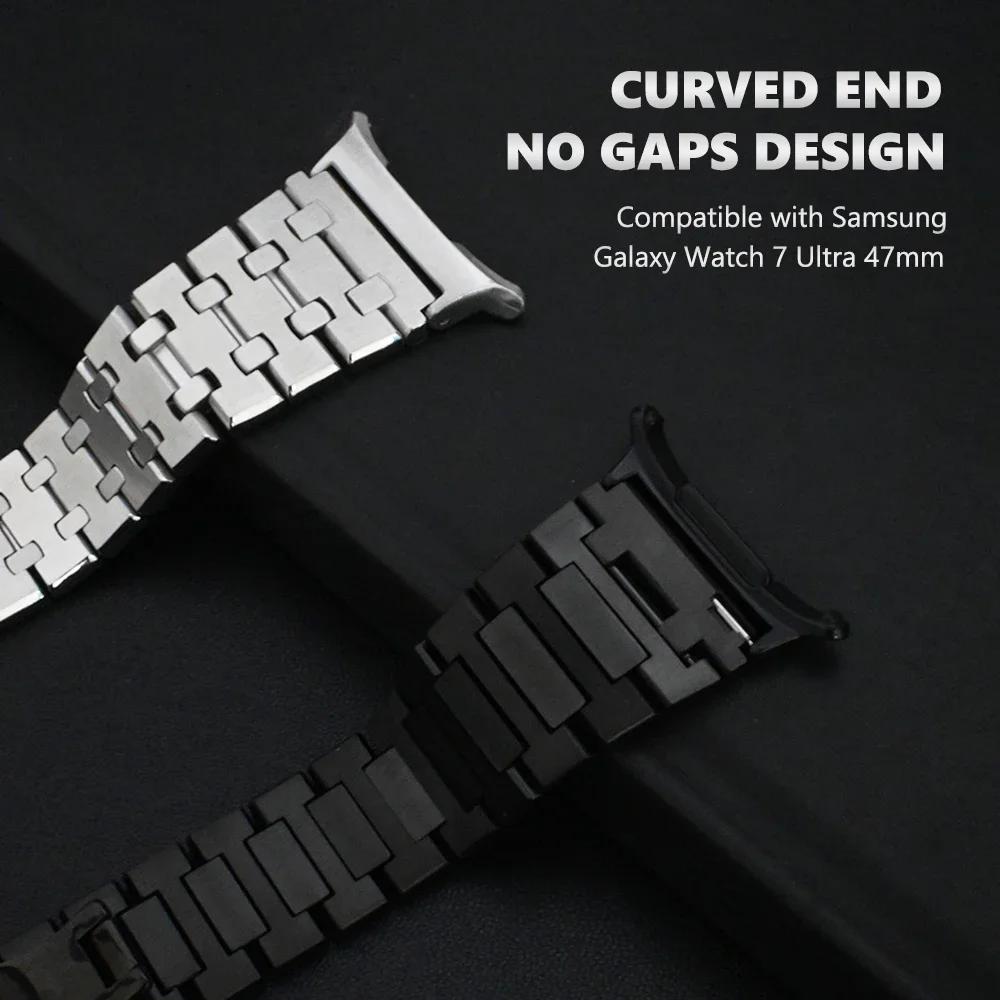 Stainless Steel Bracelet for Samsung Galaxy Watch Ultra 47mm Band GALAXY ULTRA 47MM Strap Luxury No Gaps Quick Fit ultra Correa