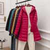 Women's Lightweight Hooded Down Jacket - Mid-Length Slim Fit Lightweight Fall/Winter Lightweight Plus Size Coat