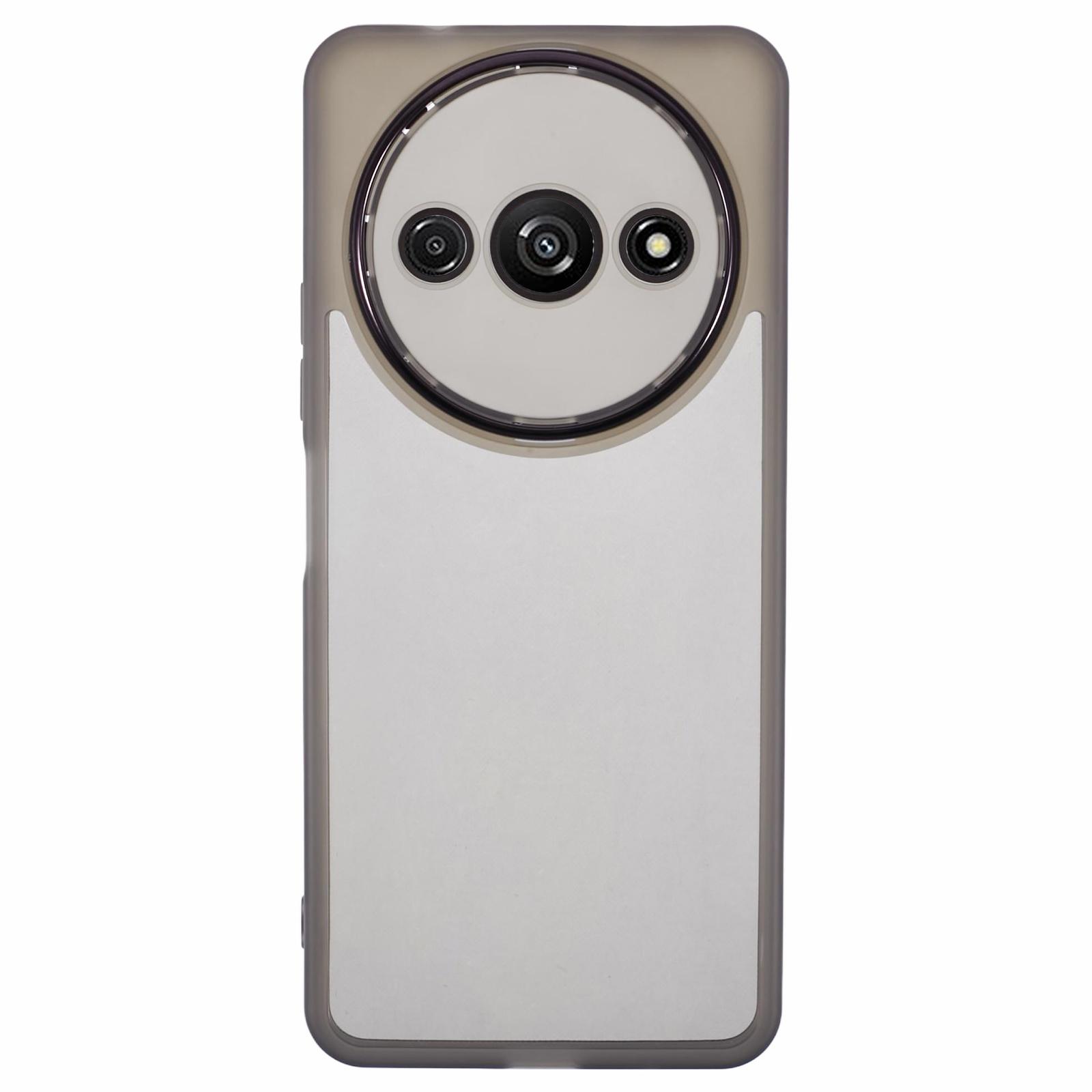 

DKSM Series For Xiaomi Poco C61 4G/Redmi A3 4G Case Electroplated Camera Frame TPU Phone Cover Transparent Black