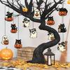 Cute Halloween Paper Hanging Ornament Cat Pumpkin Pendant Creative Ghost Ornament  Yard Decor