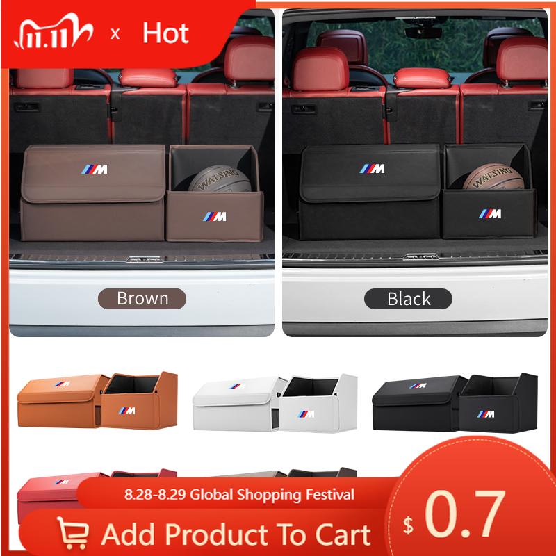Car Sticker 2025 Hot Car Boot Organiser Storage Box Large Capacity Foldable Storage Box For BMW Series X1X4 X5 X7 G20 G38 F20 F3