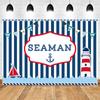 Nautical Theme Baby Party Background for Photography, Sailboat, Boat, Starfish, Wooden Board, Sailor Portrait, Photo Background