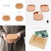 Padou Animal Wood Lunch Box Made from Natural Beech Solid Natural Bentwood Lunch Tableware for Slim Design X 14 X [buna] Hollowed-Out (Bear Design),