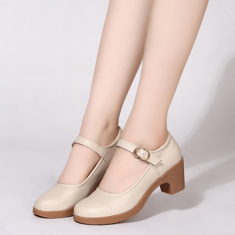 Mid-heel Soft-soled Dance Shoes for Women, Middle-aged and Elderly Mothers, Soft, Comfortable, Wear-resistant and Versatile High Heels