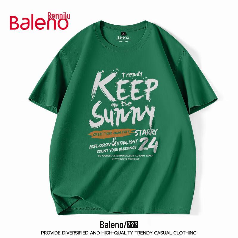 Baleno Men s American Style Letter Graphic Cotton T-Shirt L