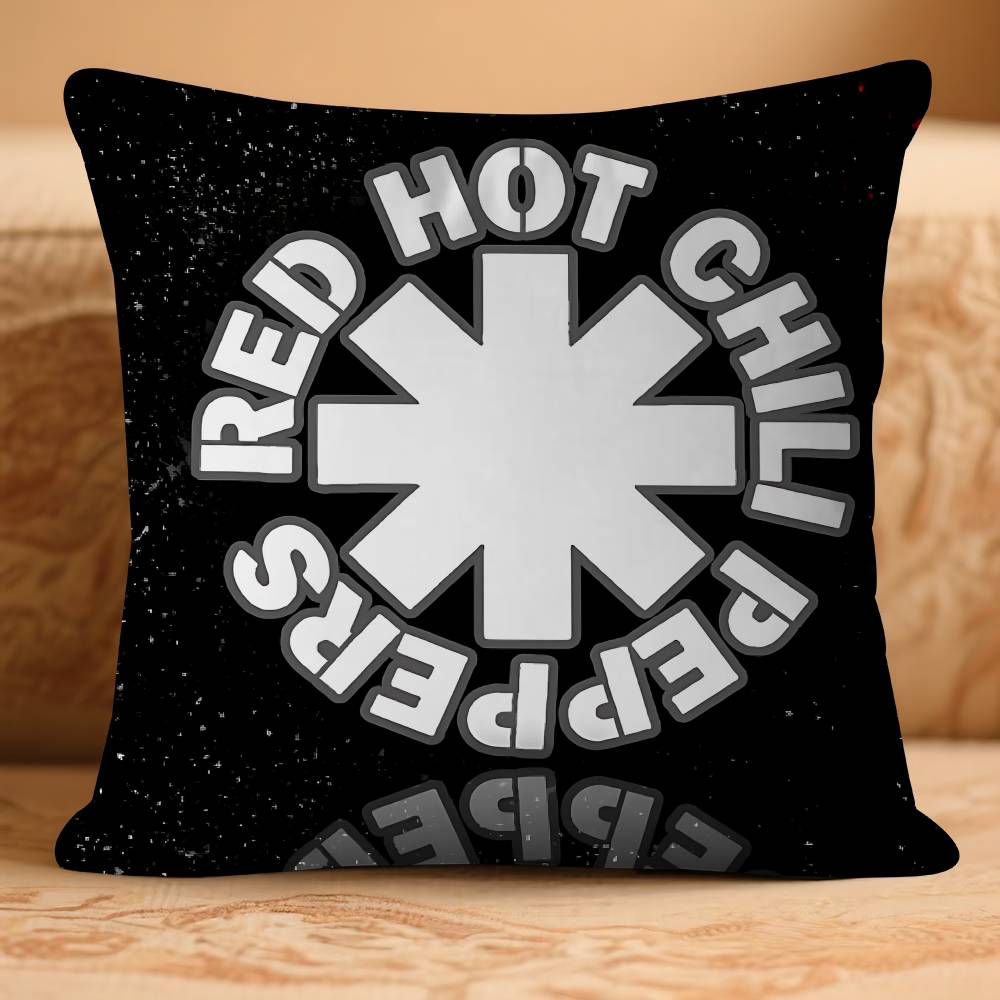 Band Red Hot Chili P-Peppers Pillow Covers Cartoon Sofa Decorative Home Double-sided Printing Short Plush Cute Cushion Cover