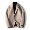 Men's Business Casual Woolen Lapel Coat - Autumn/Winter Trendy Outerwear, Thickened European American Fashion Jacket.