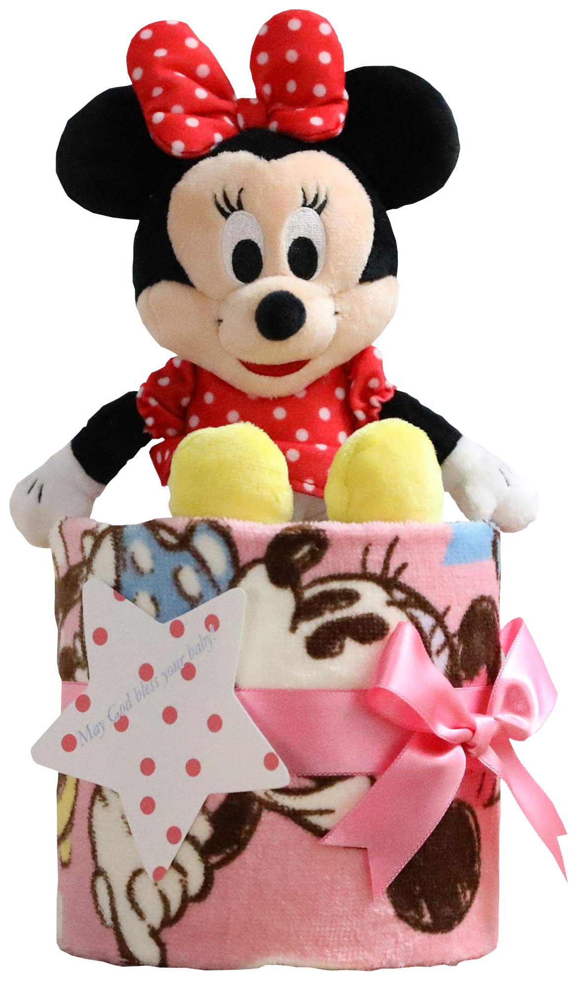 

Дисней Минни Маус плюшевая игрушка для детского душа, подгузники Pampers на липучках размер M, розовая, подарок, тип,