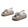 2025 new thick-soled heightening non-slip slippers, wearing bow-tie cool slippers, versatile casual slippers