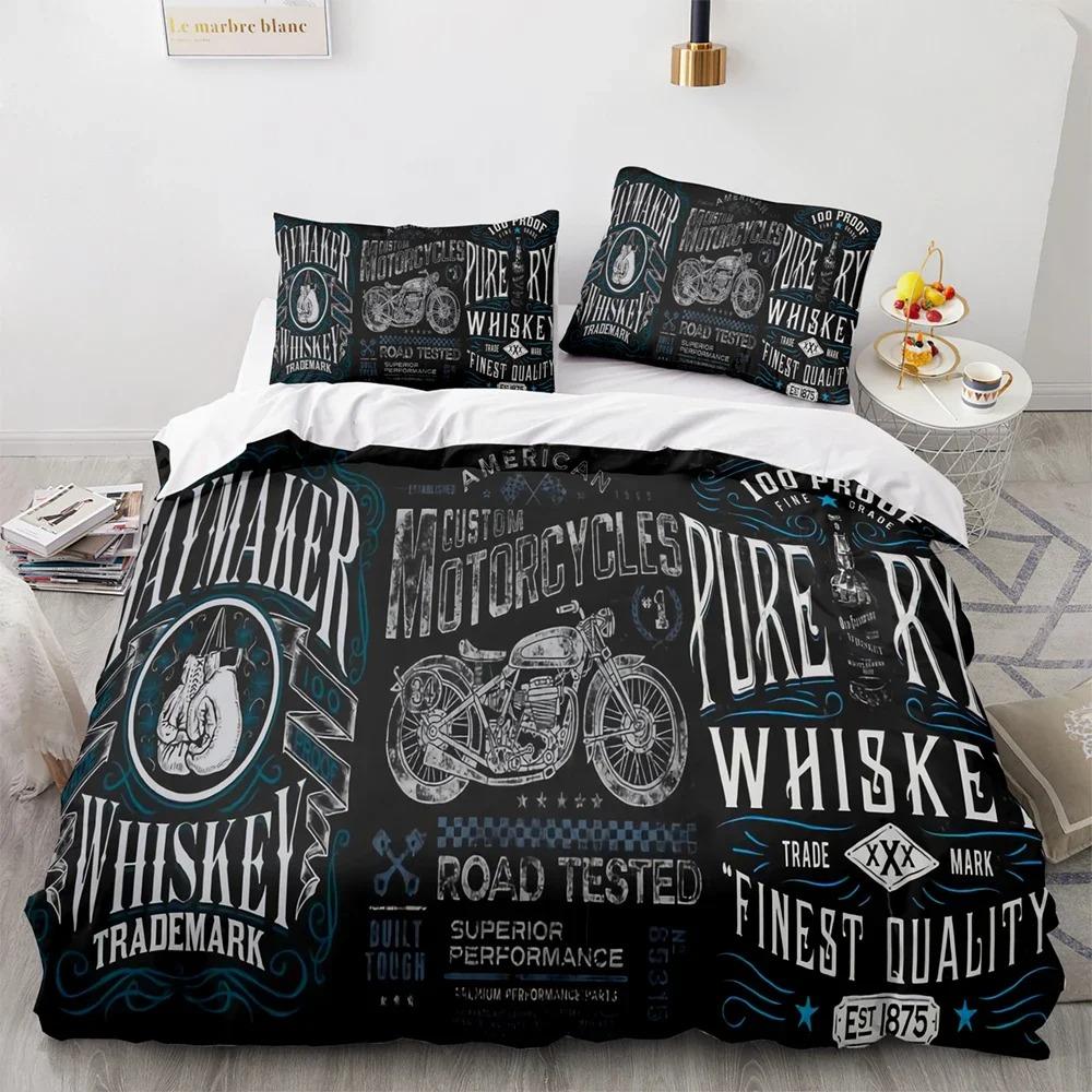 

Новий Класичний мотоцикл Постільна білизна Набір Односпальний Двоспальний Повний Королівський Розмір Лицарський Набір для ліжка Дорослий Дитячий Спальня Комплекти підковдр 3D Друк EU Single 135x200cm