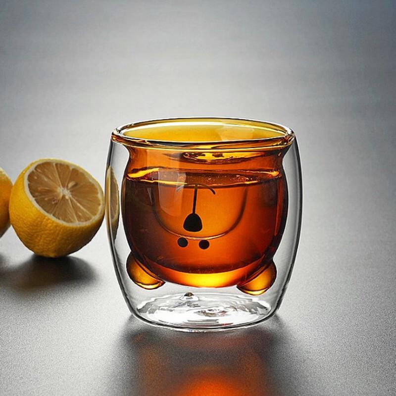 Shangqi Little Bear Double-Layer Glass Mug Set
