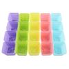 Colorful 20X Mini Plastic Flower Pots Succulent Plants Small Square Pot Garden