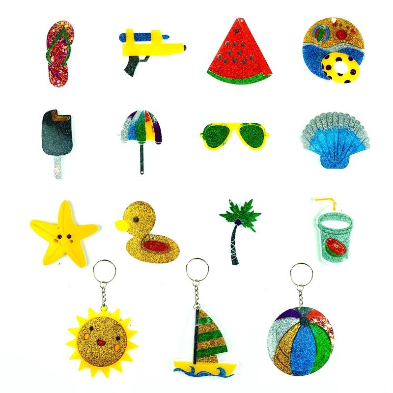 DIY Keychain Pendant Silicone Mold Crystal Epoxy Resin Casting Mould Keychain Pendants Jewelry Making Mold Accessories