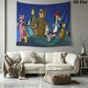 Playful Cartoon Group Shot Pattern Home Decor Tapestry, Wall Hanging, Decorative RV Wall Cloth.ZGT0914249