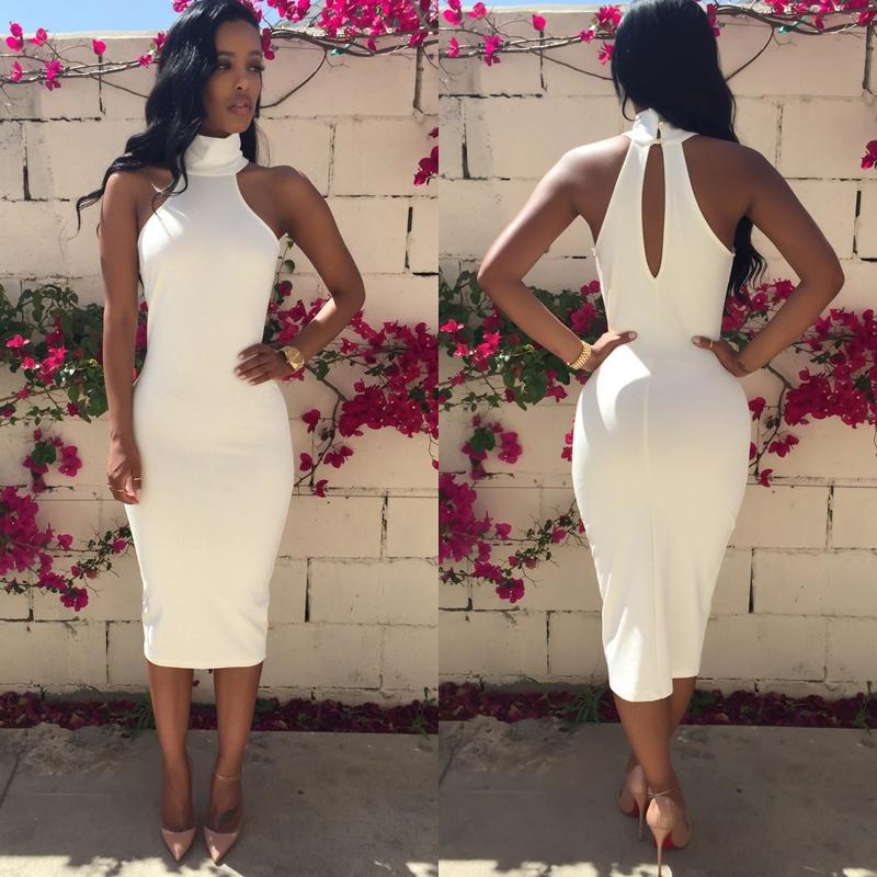Buy Dress Stand Collar Halo Tight Dresses at affordable prices — free shipping, real