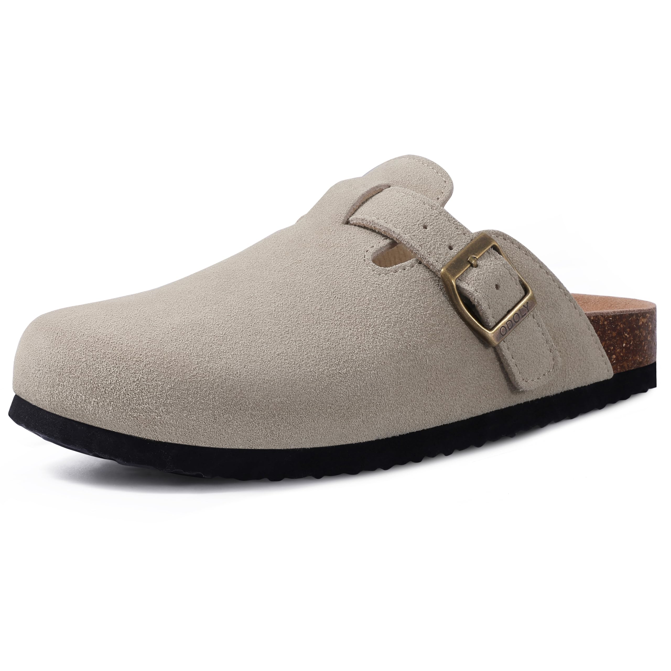 Yto Curtain Women's Comwarm Cork Clogs Sandal Shoes Summertime Stylish Suede Flat Mules With Arch Support Classic Men Potato Shoes Outside Beach Slides Cm