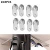 2/4/8 Pcs Closet Brackets 47*19*2mm Silver Zinc Alloy Wardrobe Clothes Tube Support Rod Pole End Thickening Holder Accessories