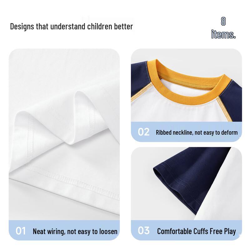Badi Badi Boys' Summer Cotton Sports Two-Piece Set
