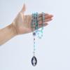 Christian Retro Decorated Mary Blessing Rosary Prayer Necklace Religious Cross Necklace