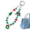 Beaded Phone Charm Wrist Strap Cute Backpack Decoration Keychain Beaded Bracelet Keychain Wristlet For Backpack Purse Tote