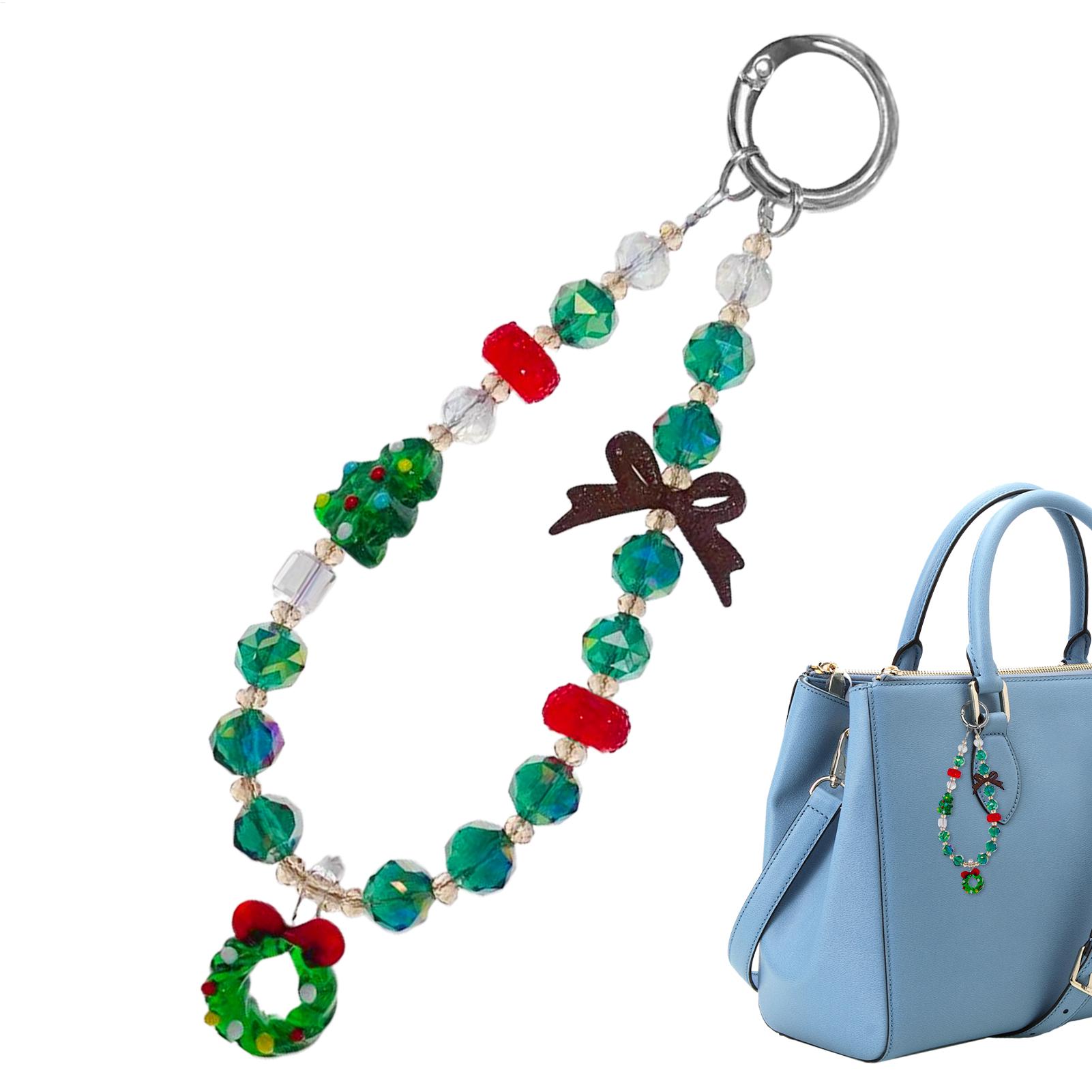 Beaded Phone Charm Wrist Strap Cute Backpack Decoration Keychain Beaded Bracelet Keychain Wristlet For Backpack Purse Tote China Mainland