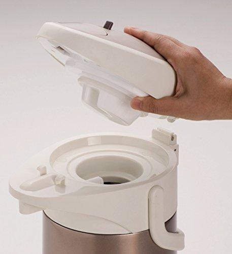 Pearl Metal Air Pot, 2.5L, Double, Stainless Steel, Insulated, Tabletop, Wide Mouth, Metal Brown, H-6339