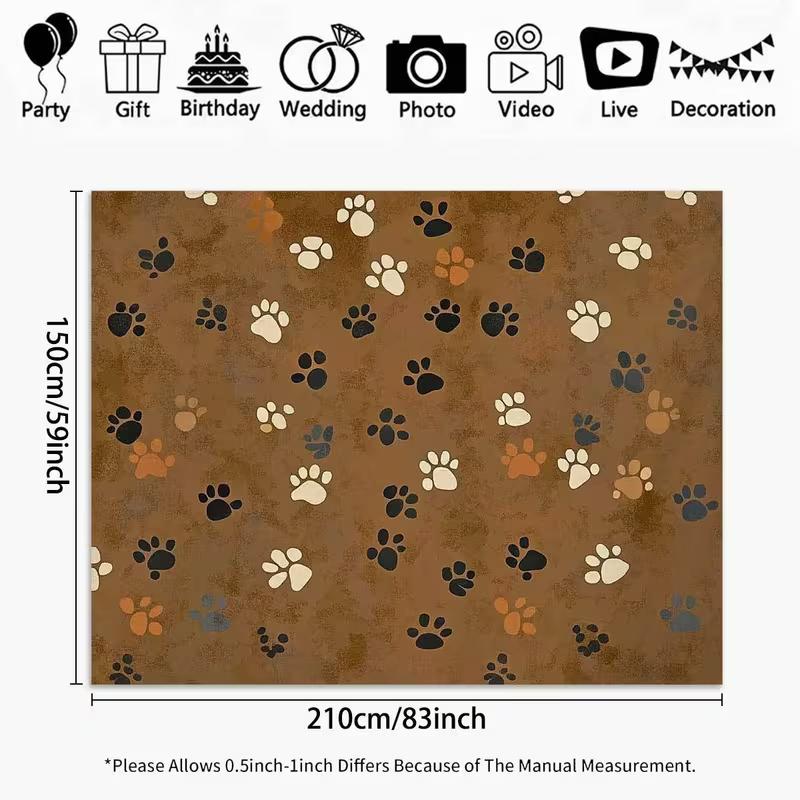2D Flat Footprint Banner for Animal Rescue Events, Dog Adoption & Shelter Parties 47.2x31.5inch/120*80cm