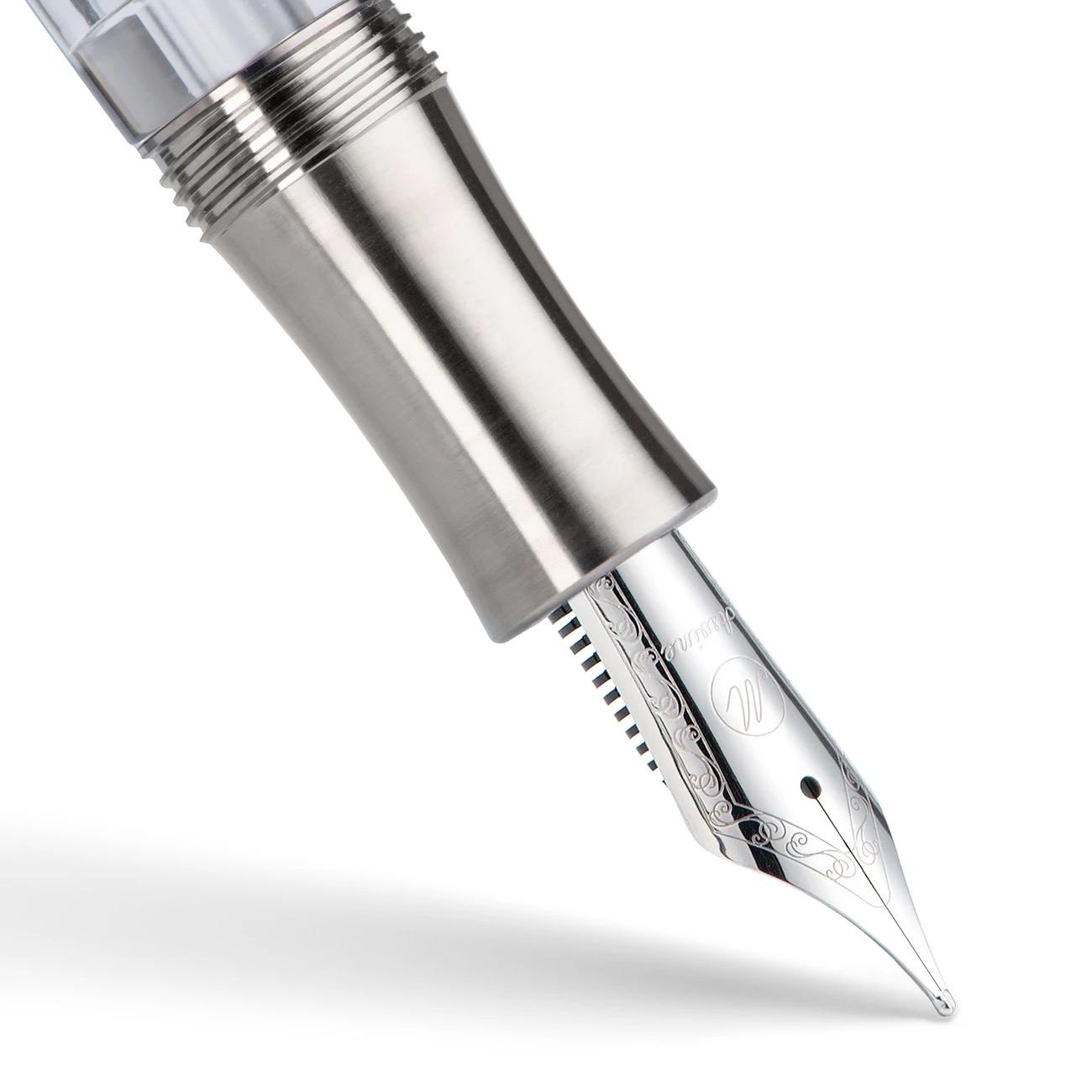 

Magical Asvine V200 Titanium Fountain Pen Vacuum Filling BOCK EF/F//B Nib Clear Transparent Acrylic Smooth Writing Pen F