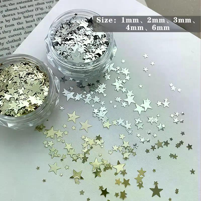 Size Mixing Sparkling Star Nail Glitter Sparkling Pentagram Nail Decor Nail Salon Design Cute Accessories DIY Nail Art Design