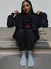 Trendy Spring & Autumn Mid-High Collar Women's Hoodie - Casual, Comfortable, Loose Fit