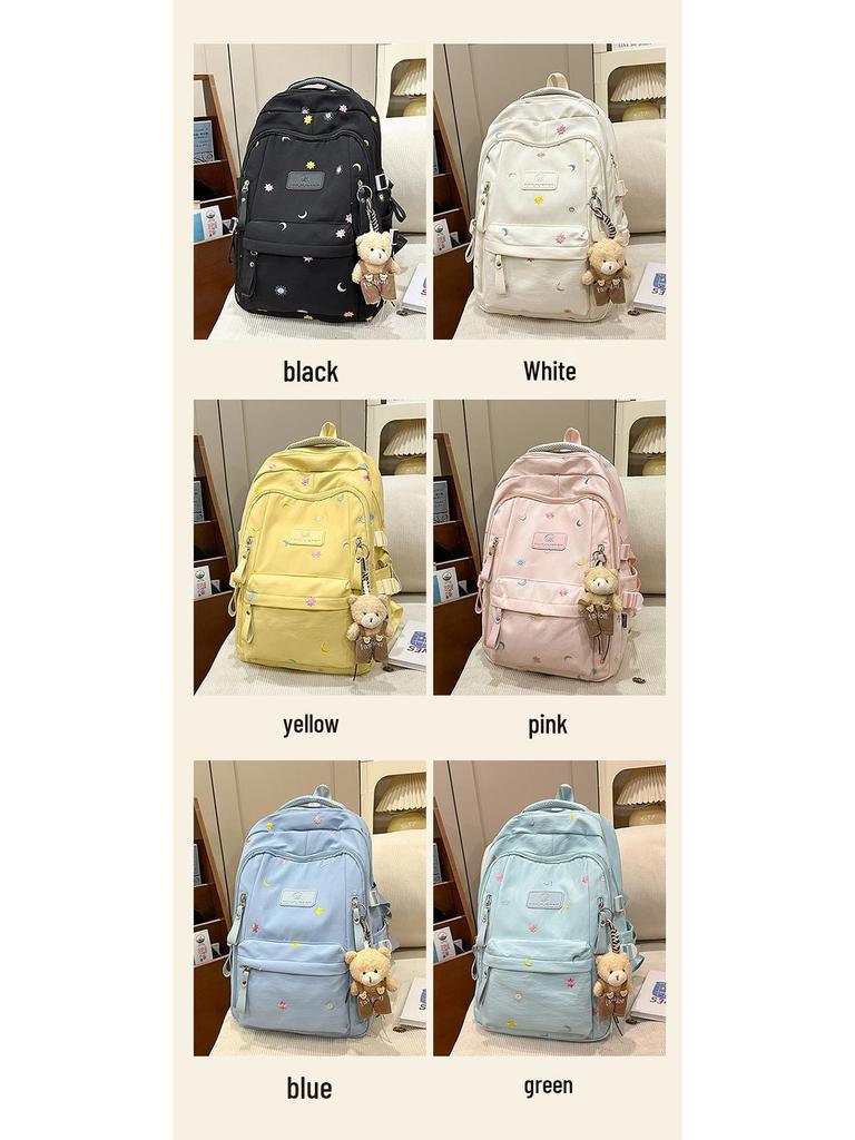 Ultralight, Large Capacity Waterproof Backpack for High School Students - Fashionable Embroidered Design