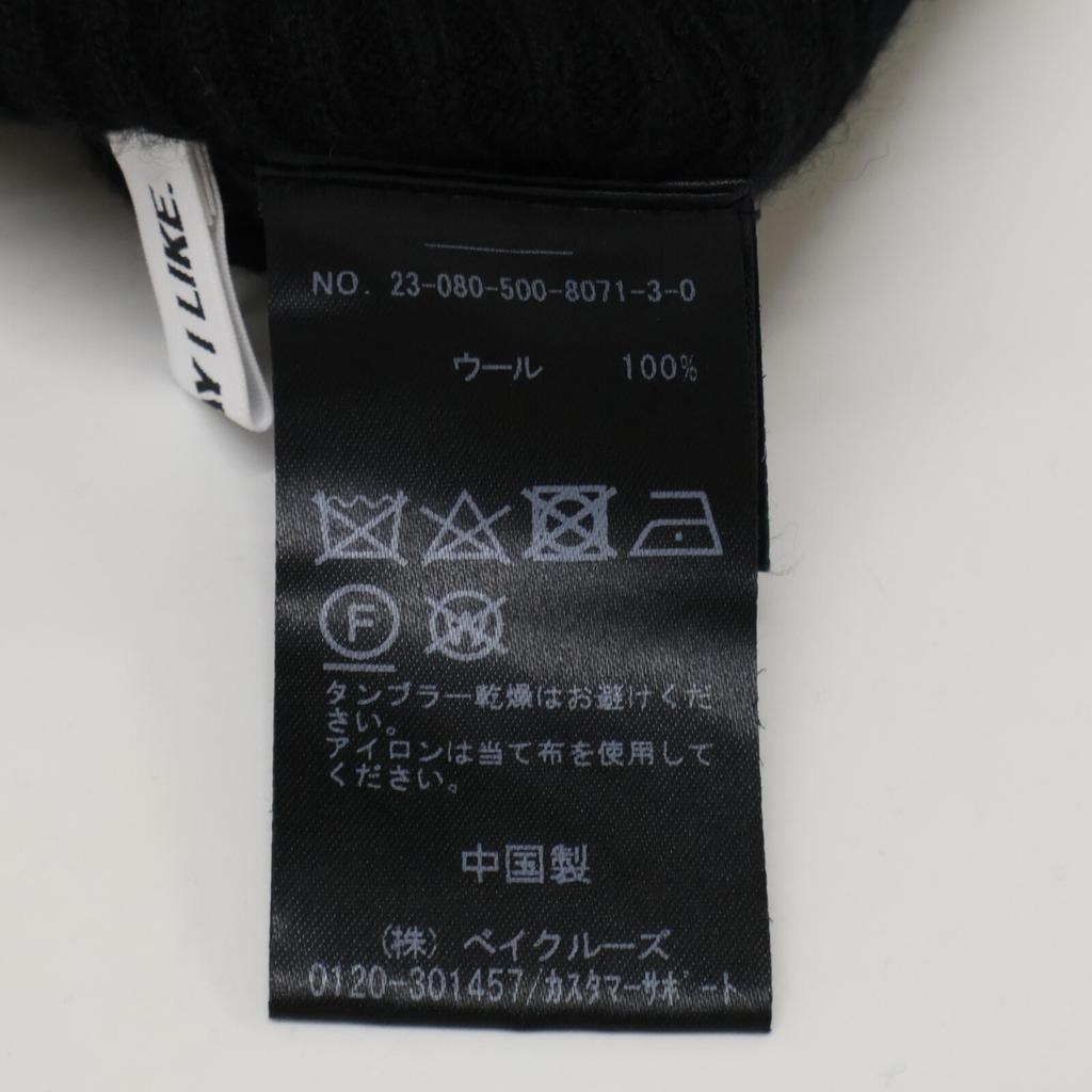 EVERY DAY I LIKE [Good Condition] Basic Rib Wool Turtleneck Knit Sweater/ tops *There is no size notation. blackUsed