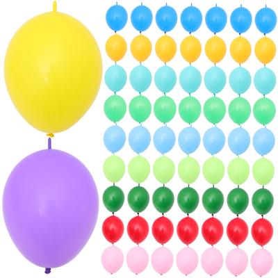 Lurrose 100-Piece 10-Inch Latex Balloons, Colorful Connectable, for Party Decorations, Birthdays, Weddings, and Events (Random Colors)