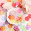 Creative Fashion 100Pcs Handmade DIY 17.5mm Translucent Frosted Flower Bundle Acrylic Frosted Five Petal Flower Holder