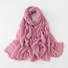 47 Colors Winter Hijab Fluffy Cotton Polyester Scarf Soft Pashmina Warm Neck Wrap Women Plain Fashion Cosy Shawl Shemagh