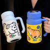 1000ml Large Capacity Thermos Cup for Women, Stainless Steel Student Water Cup, High-Looking, Portable Cup with Handle for Men