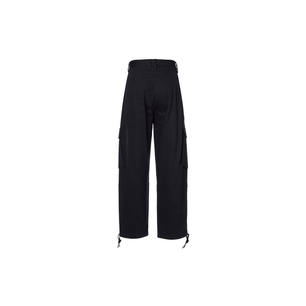 Li Ning Fashion Series Paris Fashion Week Loose Cuffed Casual Long Knit Sports Pants Men Pants Black AKXR123-1