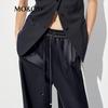 MO&Co. Summer High-Waist Acetate Satin Casual Pants
