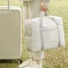 New Oxford Cloth Travel Tote Bag Soft Square Shape Student Shoulder Bag Solid Color Square Bag Travel