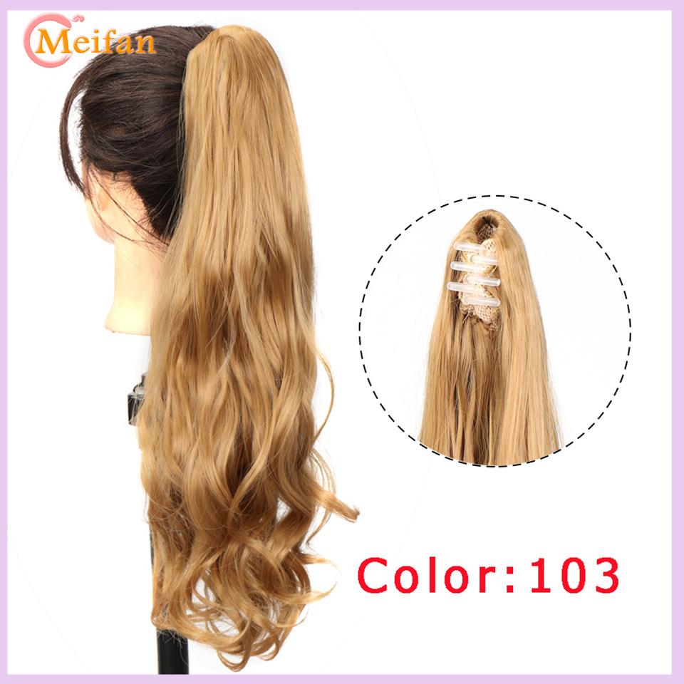 Synthetic Big Wavy Claw Clip On Ponytail Hair Extension For Women Pony Tail Hair Hairpiece Heat Resistant