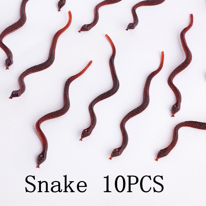 

Halloween Decorative Spiders Small Black Plastic Fake Spider Bat Snake Toys Halloween Playful Joke Prank Lifelike Props OneSize