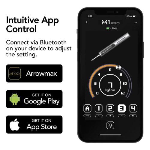 ARROWMAX 7.4V Mini Electric Screwdriver, Precision Electric Screwdriver with 60-in-1 Magnetic Bits, Smart Motion Control, Max 3 N.m, 5 Torque Modes, R