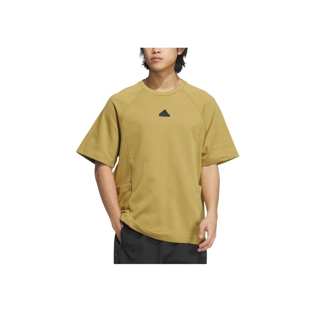 Adidas TH Utility Sports Casual Short Sleeve T-Shirt Men Tops Khaki-Brown JI8665