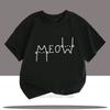 Cute Funny Cat Graphic Print Children T-shirts Summer Cartoon Fashion Casual Tops for Girls Boys O-Neck Short Sleeve T-shirts