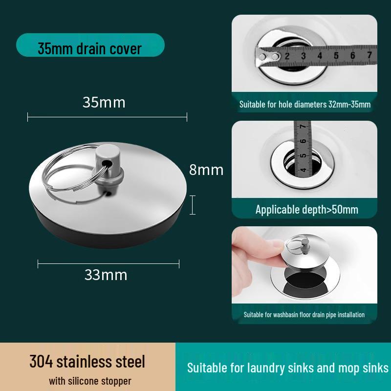 Zátka dřezu na zeleninu a kuchyňského dřezu - Zátka na vodu a těsnicí kryt s filtrem do dřezu