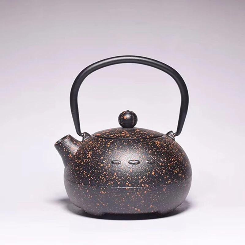 

Японський чавунний чайник – 50 мл/300 мл чорний ретро-чайник із ситечком для розсипного чаю 400ml